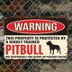 thumbnail image 2 of Placa Metal Vintage Pit Bull Barra Pintura Hierro Rectangular Advertencia 30x20cm, 2 of 9