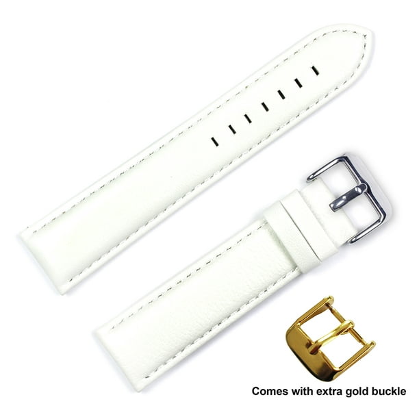 deBeer brand Panerai Style Glove Leather Watch Band (Silver & Gold ...