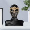 thumbnail image 4 of BELOVING Cosplay Chain Head Outfit Headwear Rhinestone for Belly Dance Handmade Golden, 4 of 7