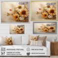thumbnail image 4 of Designart "Beige Sunflower Bloom Minimalism" Sunflowers Floater Framed Canvas Wall Art, 4 of 5