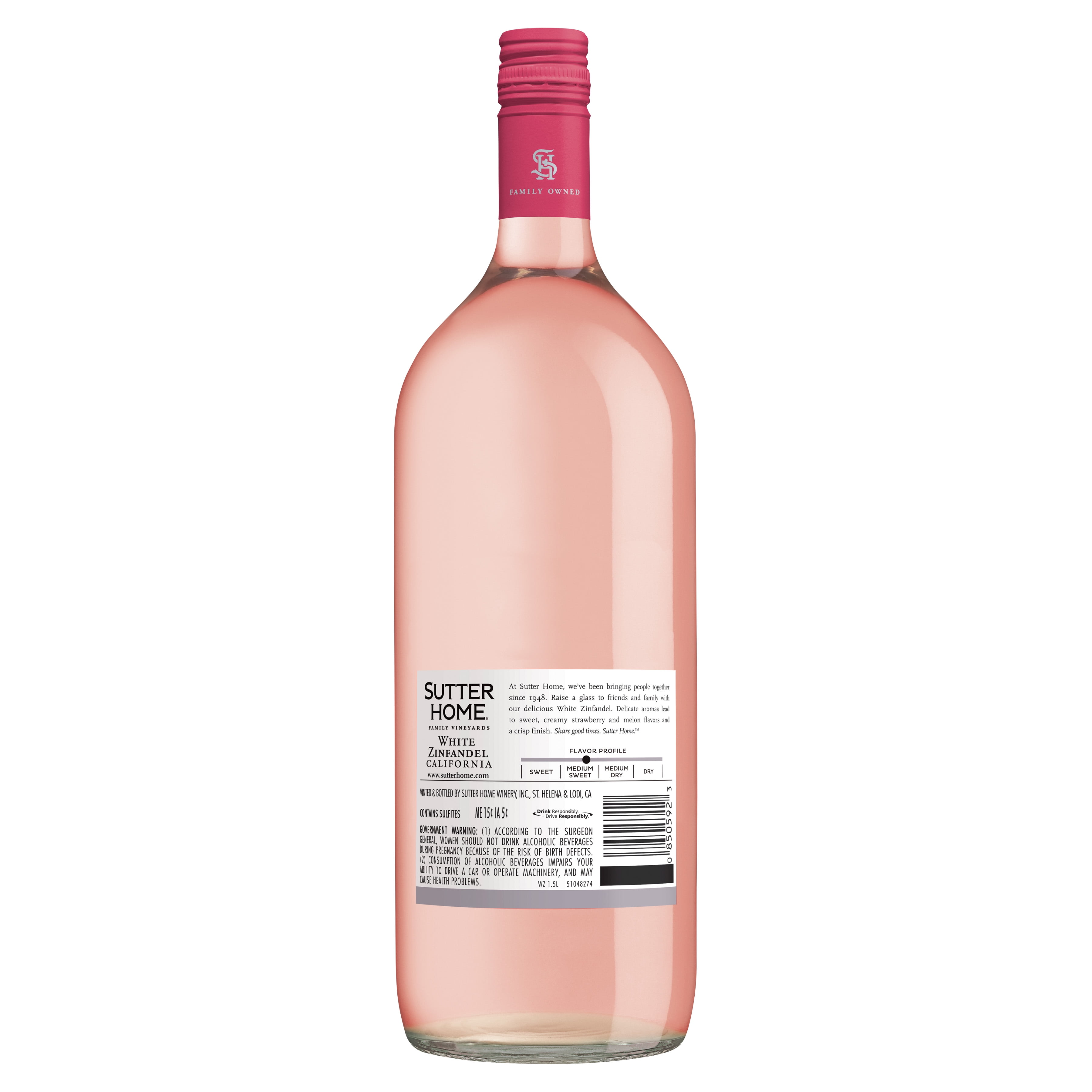 Sutter Home White Zinfandel 1.5L Wine Bottle - Walmart.com