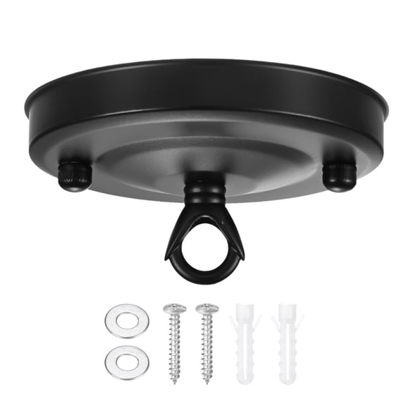 1-Pack Light Canopy Kit, 4.3" Ceiling Cover Plate for Chandelier Fixture, Ceiling Hooks Cover Plate[Black]