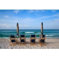 thumbnail image 2 of Cannon, George 24x17 Black Ornate Wood Framed with Double Matting Museum Art Print Titled - Beach Chairs, 2 of 4