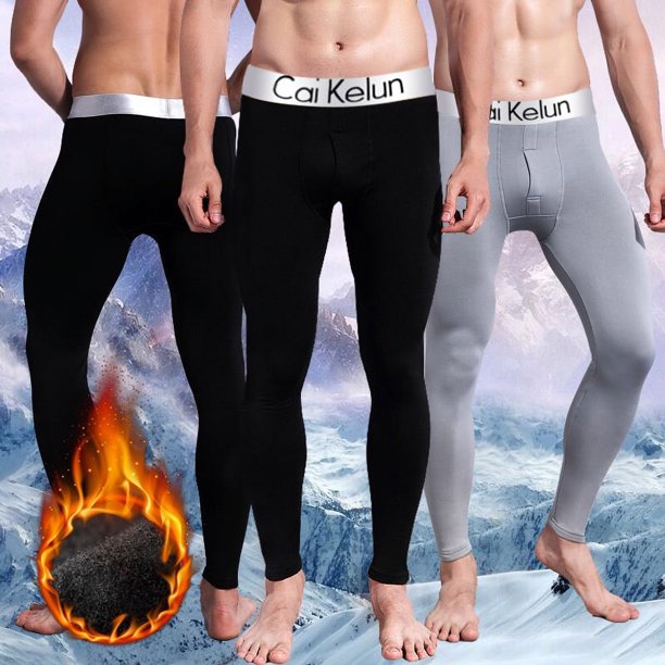 Pantalones cálidos de otoño e invierno, pantalones largos ajustados de color sólido para hombre, gruesos