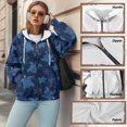 thumbnail image 6 of Uorisanigo Blue Turtle Print Hoodie Oversized Sweatshirt Size XL Loose Fashion Long Sleeve Comfy Casual Sweatshirts Soft Warm Winter Clothing Outfits, 6 of 7