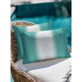 thumbnail image 3 of Outdoor Pillows Waterproof, Turquoise Ombre Throw Pillows with Inserts Included, Modern Farmhouse Gradients Art Indoor Outdoor Decorative Lumbar Pillow for Bed/Couch/Patio 12"x20", 1Pcs, 3 of 8