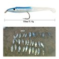 thumbnail image 3 of SUNMILE Fishing Lure Sea Fishing Lure Bait with Hook Eel Bionic Bait 5cm/0.6G T Tail Soft Insect Simulation Bait 150Pcs, 3 of 5
