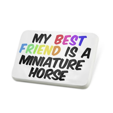 Porcelein Pin My best Friend a Miniature Horse Lapel Badge – NEONBLOND