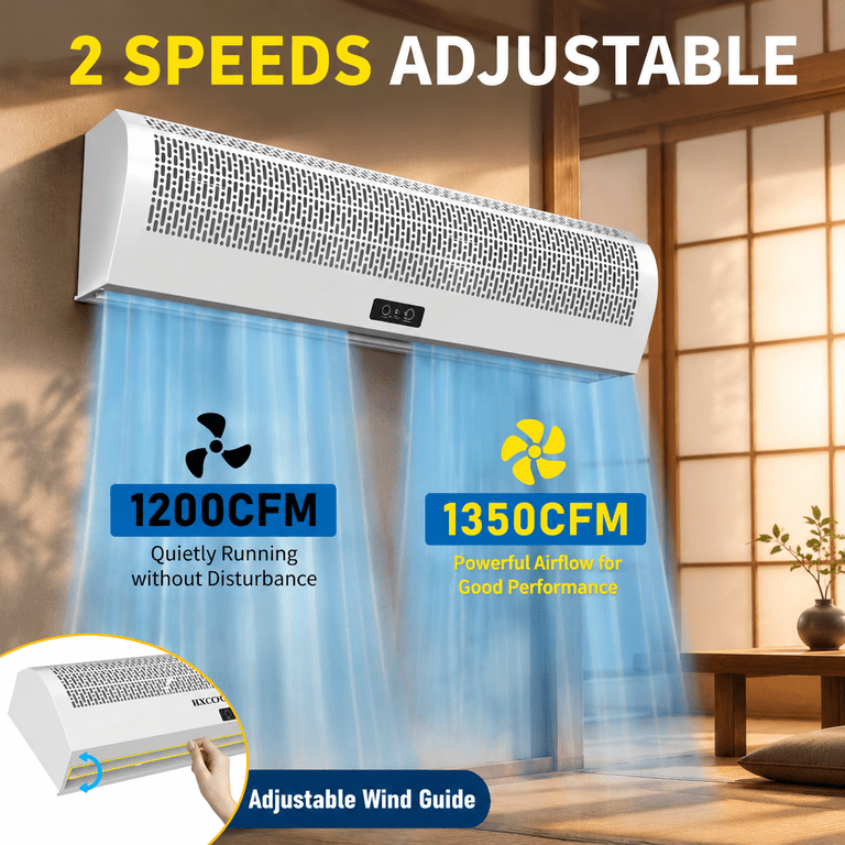 36 Inchmercial Air Curtain For Doors Wall Mounted Fan - Walmart.com