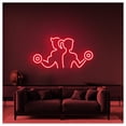 thumbnail image 3 of Letrero De Neón Hombre Y Mujer Con Mancuernas, Ideal Para Decoración Gimnasios, 45cm, 3 of 4