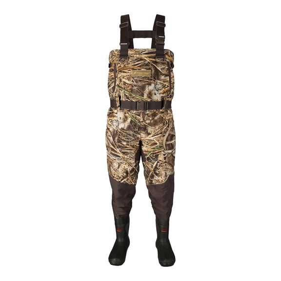 Frogg Toggs Grand Refuge Hunter Men’s Bootfoot Chest Waders with Integrated Thinsulate Waterproof Boots, Realtree Max-7, Size 5