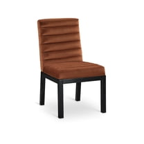 Meridian Furniture Evelyn Cognac Velvet Dining Chair