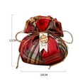 thumbnail image 2 of Velvet Santa Drawstring Bag Reusable Holiday Party Pouch for Christmas Candy and Festive Decorations, 2 of 6