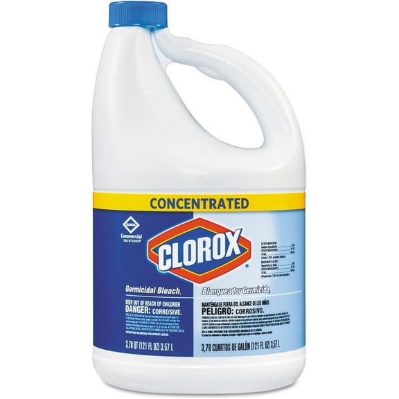 ZJHP 30966CT Concentrated Germicidal Bleach Regular 121oz Bottle 3/Carton