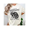 thumbnail image 1 of Feral and Pregnant Raccoon Shirt - Funny Pregnancy Humor Tee for Moms-to-Be, for men, for woman, 1 of 6