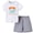 Z02 Grey, variant on Gubotare Baby Boy Summer Outfit Boys Hawaiian Outfit 2Pcs Kids' Summer Beach Clothes Set Luau Tropical Shirt Top Shorts for Children 3T 4T (Grey,3-4 Years)