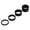 Black, variant on Blue Bike Headset Spacer Set 4 Pcs 5mm 10mm 15mm 20mm Aluminum Alloy Front Stem Fork Washer Kit