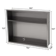 thumbnail image 5 of Logmey 19x15 Inch Stainless Steel Matte Black Bathroom Shower Niche Double Tier Built-in Wall Shower Shelve, Living room/Bedroom/Kitchen Storage Shelve, 5 of 9