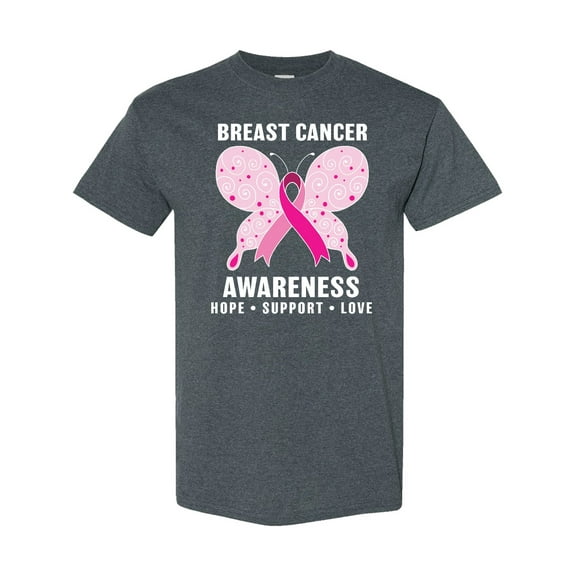 Inktastic Breast Cancer Awareness Hope Support and Love T-Shirt