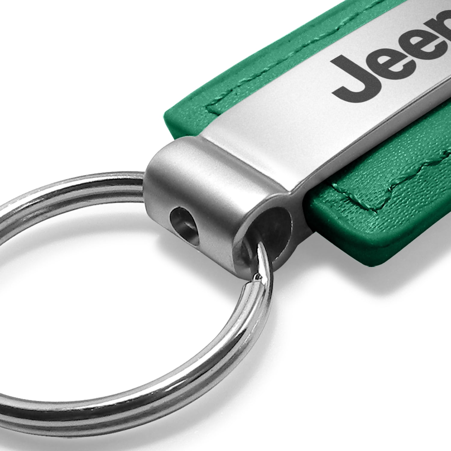 Jeep Keychain & Keyring - Green Premium Leather - Walmart.com - Walmart.com