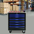 thumbnail image 5 of 7 DRAWERS MULTIFUNCTIONAL TOOL CART WITH WHEELS-BLACK+BLUE, 5 of 8