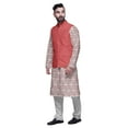 thumbnail image 2 of Atasi Printed Kurta Pyjama Set Traditional Ethnic Wear Mandarin Casual Clothing, 2 of 5