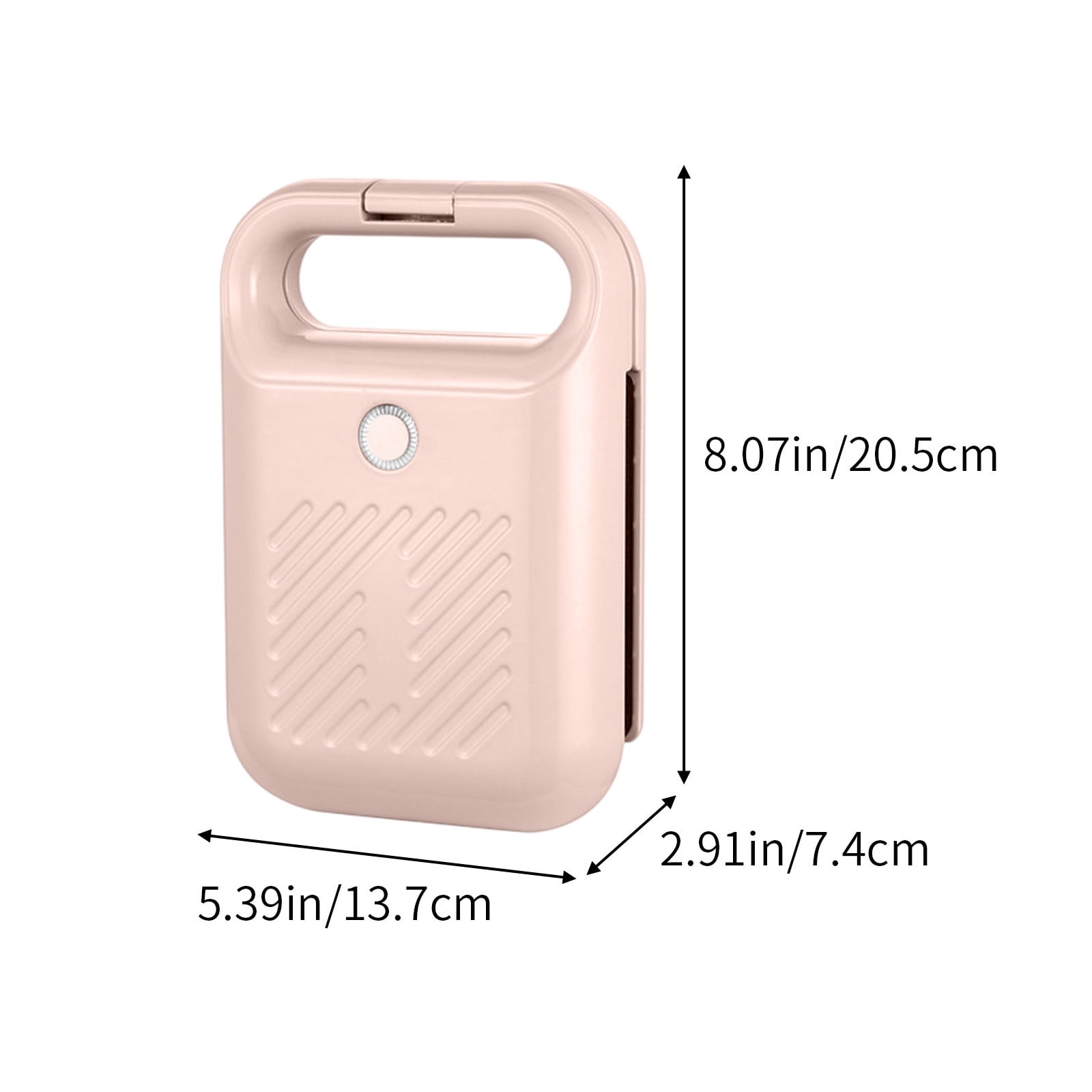 Compact Electric Sandwich Maker with Non-Stick Plates - 2-Slice Breakfast Toaster + Cake Pan, Mint Green Heat-Resistant Housing, for Small Kitchens & Dorms, Quick Meal Prep Appliance, Pink