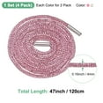 thumbnail image 3 of Uxcell 2-Pair Rhinestone Shoelaces 47" Crystal Cords for Sneakers Multicolor, pink, 3 of 7