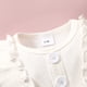 thumbnail image 5 of Body De Bebé Canastilla Onesies Para Niños Pequeños Verano Lindo Color Sólido Volante Algodón Traje Mameluco Mono Blanco Odeerbi LM103-3496, 5 of 9