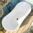 thumbnail image 3 of Dreamline BTNL5928FFXXC04 Nile 59" Free Standing Acrylic Soaking Tub - White, 3 of 7