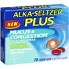 Alka-Seltzer Plus: For The Chest Mucus & Congestion Break Up Formula 20 Liquid Gels Congestion Reliever, 1 ct
