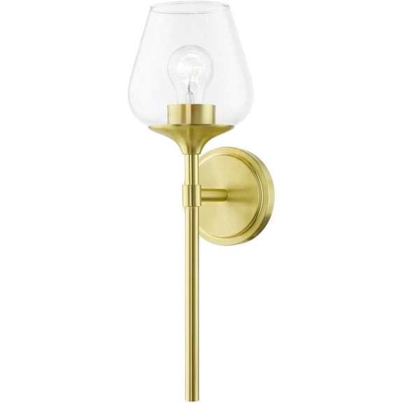 1 Light Bathroom Light in Transitional Style-18 inches Tall and 5.75 inches Wide-Satin Brass Finish Bailey Street Home 218-Bel-4821629