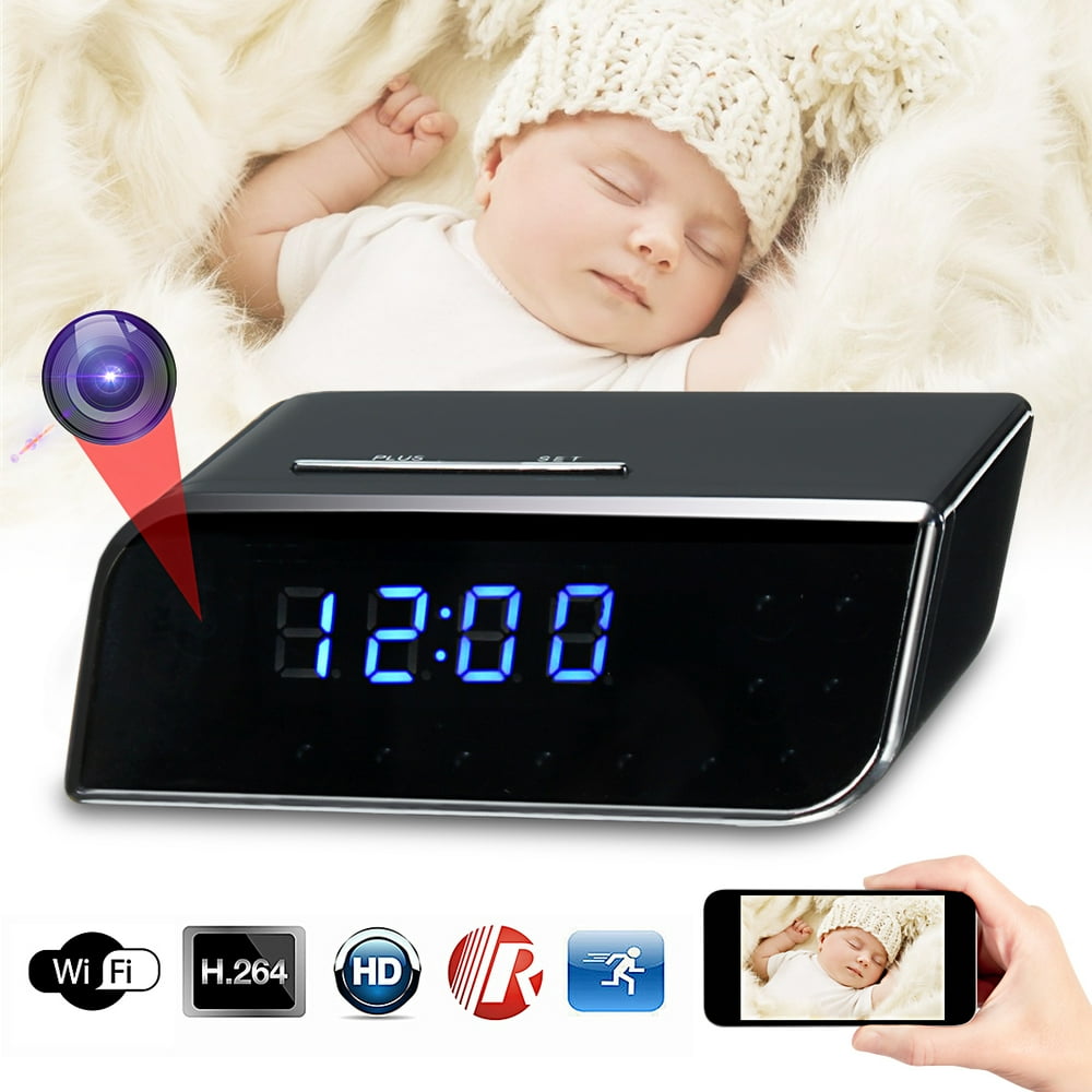 Wireless USB Charging Digital Clock Camera,WiFi Camera Clock with