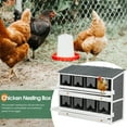 thumbnail image 3 of YIYADO Chicken Nest Box, 8 Compartment Wooden Chicken Nest Box, Egg Laying Box for Hens, Ducks and Poultry, with Roll-Off Egg Collector, PVC Roof and Foldable Perch, Gray, 3 of 6