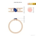 thumbnail image 4 of Angara Natural 0.4 Ct. Blue Sapphire Solitaire Ring in 14K Rose Gold for Women (Ring Size: 12), 4 of 9