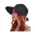 thumbnail image 2 of Women's UPF 50+ Zip Off Sun Beach Hat Visor Black, 2 of 4