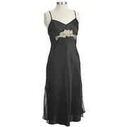 Women's Empire Applique Long Satin Gown