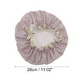 thumbnail image 2 of Unique Bargains 1 Pc Women Beautiful Bow Bath Cap for Bathroom Business Travel Purple, 2 of 4