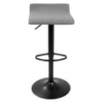 thumbnail image 4 of Ale XL Contemporary Adjustable Barstool in Black with Polyester Fabric by LumiSource - Set of 2, 4 of 8