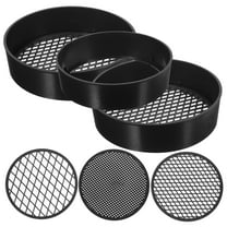 OATIPHO Garden Soil Sieve Set Black Plastic 12-Pcs