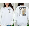 thumbnail image 3 of Fiaer Women Christian Sweatshirt Floral Graphic Plus Size Pullover Crew Neck Long Sleeve Baggy Trendy Tops White XL, 3 of 4