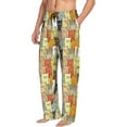 thumbnail image 2 of Colorful Graphic Kittens Men's Pajama Pants Soft Breathable Sleep Lounge Pants With Pockets, Elastic Waist PJS Bottoms For Nightwear & Home 3X-Large, 2 of 6