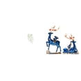 thumbnail image 1 of Elegante mural decorativo de hojas y escultura de renos para baño, dormitorio, chimenea, mesa, sofá o fondo., 1 of 8