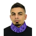 thumbnail image 3 of Multi Functional Tube Bandana | Classic Paisley Bandana Pattern - 3PK Purple Paisley CA4225, 3 of 4