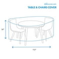 thumbnail image 4 of Patio Extra Large Waterproof Round Table & Chair Cover - Outdoor Patio Table Chair Combo Washable - Heavy Duty Furniture 112 Inch Combo Cover, 4 of 5