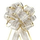 thumbnail image 1 of Uxcell 5Pcs 6 pulgadas grandes lazos de regalo de organza cintas lazos blancos, 1 of 6
