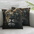 thumbnail image 3 of BCIIG Lion Face Art Graphic Decorative Throw Pillow Cover for Home Couch Living Room Bed Sofa - Square 1PC 20x20in, 3 of 5