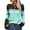 Mint Color, variant on Sherrylily Women Autumn Winter Colorblock Pullover Sweaters Striped Slim Knitwear