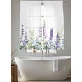 thumbnail image 5 of Lavender Leaf Sheer Curtains 72 Inch Length 2 Panels Set, Garden Flora Illustrations Watercolor White Voile Window Treatment Curtains Sheers Drapes for Bedroom/Living Room/Kitchen 52"x72"x2, 5 of 7