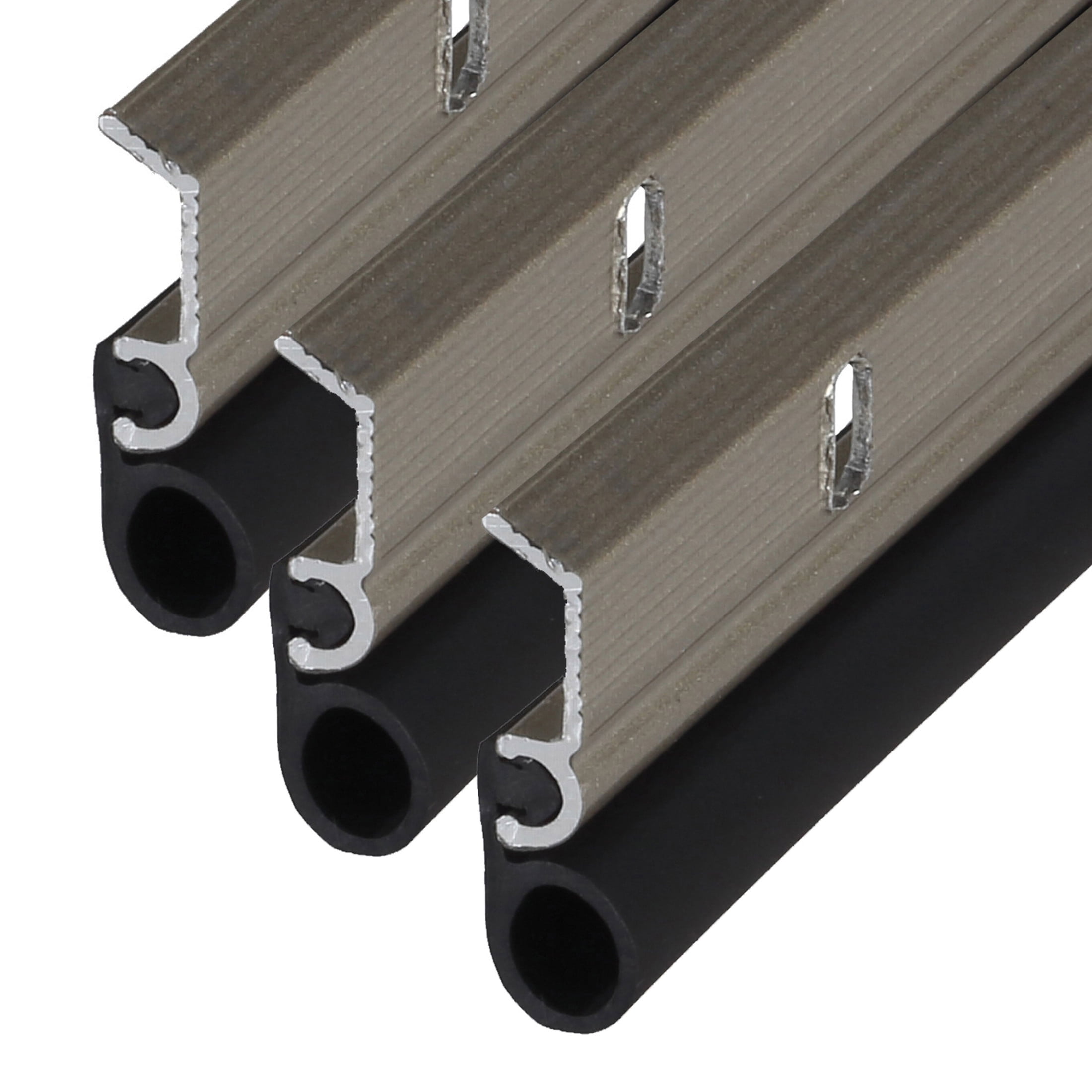 M-D Building Products 49002 Satin Nickel Aluminum and Vinyl Screw-on Top and Sides Door Seal Kit